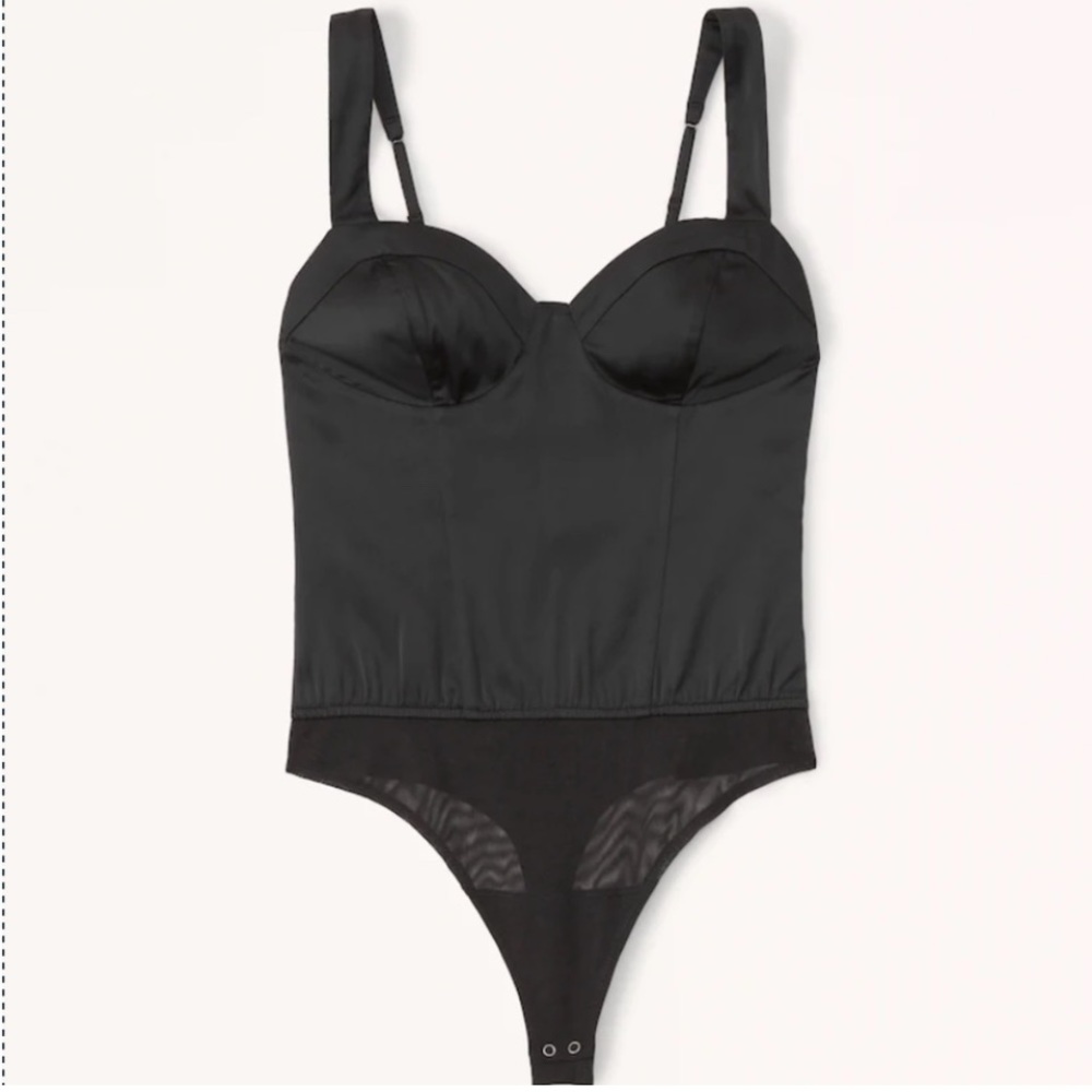 Abercrombie & Fitch satin bustier bodysuit